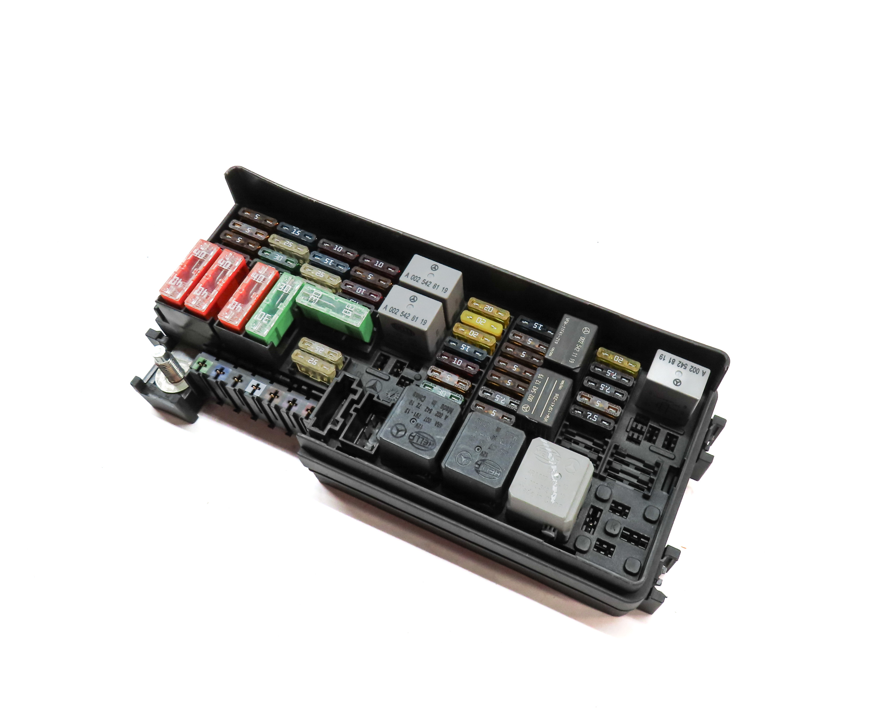 2012 MERCEDES GL350 (X164) 3.0L DIESEL (OM642) ENGINE REAR FUSE RELAY BOX PANEL — exact item pictured